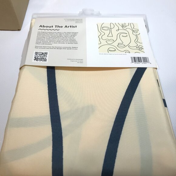 Abstract Art Shower Curtain Minimalist Faces Society6 - Picture 5 of 7